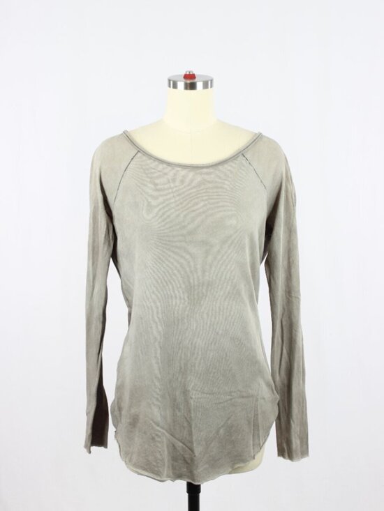 Cotton Citizen Tops - COTTON CITIZEN Vintage Taupe Grey Cotton Scoop Neck Raglan T-Shirt Top, Size S